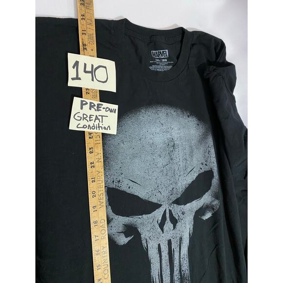 Marvel The Punisher Skull T-Shirt Men’s 2XL Black Graphic Tee Loose Fit - Picture 3 of 6